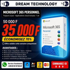 Microsoft 365 Personnel — 1 an